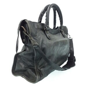Balenciaga The Shoulder City Bag Leather